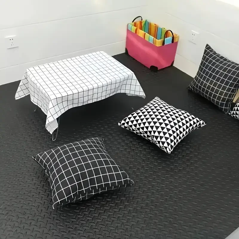 100pcs Premium Gray EVA Foam Floor Mats - Waterproof, Anti-Slip, Shock Absorption, 30.48x30.48 cm, Thick & Upgraded for Enhanced Durability in Home & Commercial Fitness Spaces