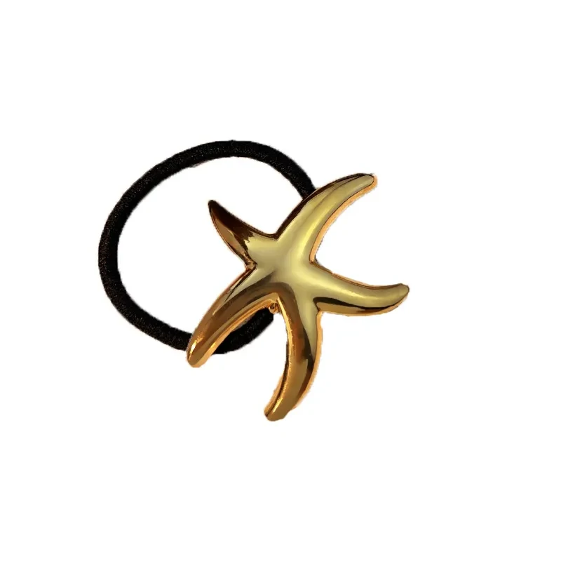 Simple Stainless Steel Hair Ring Animal Starfish