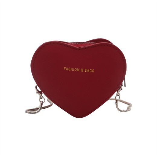 Fashionable Retro Mini Chain Shoulder Crossbody Heart Shape Bag