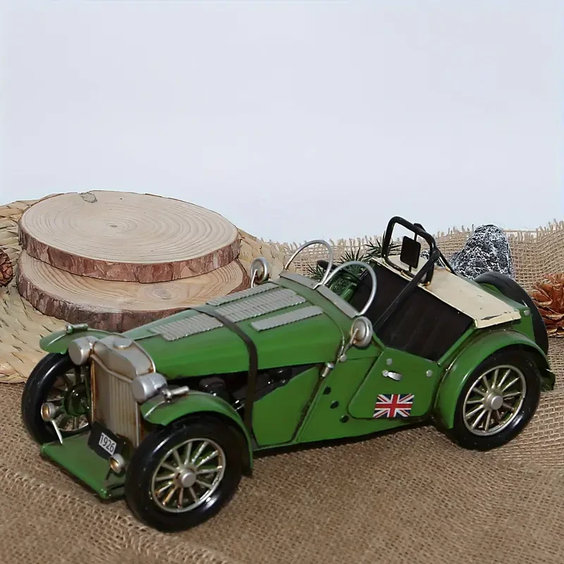 Vintage Green Iron Classic Car Model Collectible