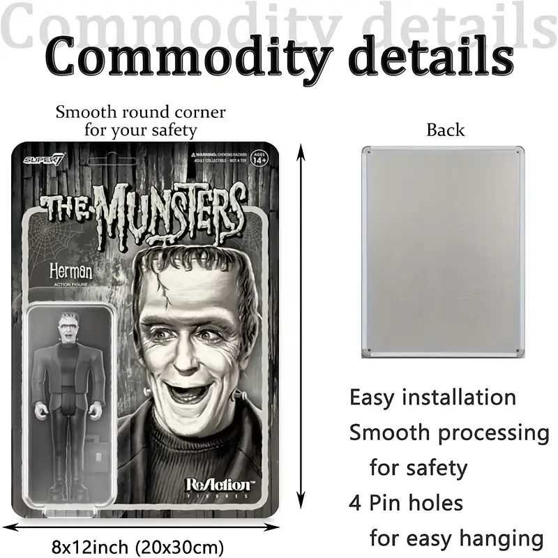 Super7 The Munsters Herman Munster Action Figure, Iron Material