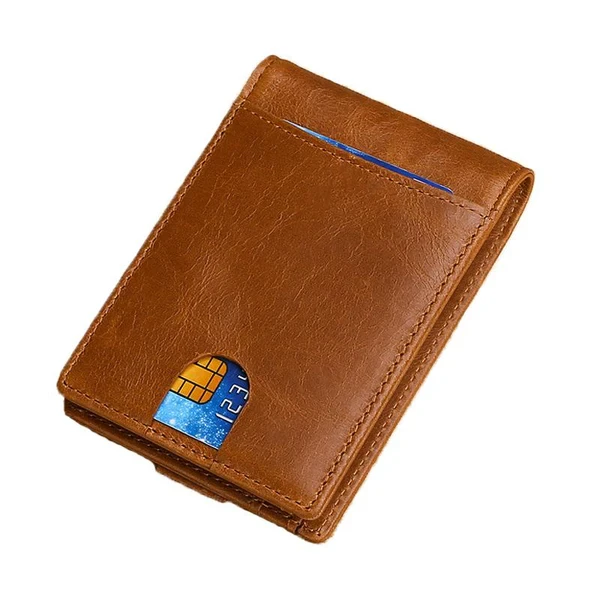 Men's Leather Multi-Function Pull Card Wallet