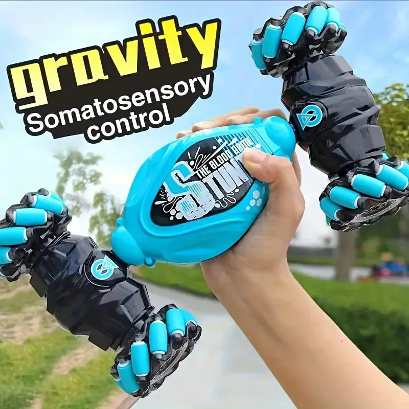 TurboDrift 4WD Gesture Controlled RC Car Dual-Side Rotating Off-Road Vehicle with LED Lights & Music
