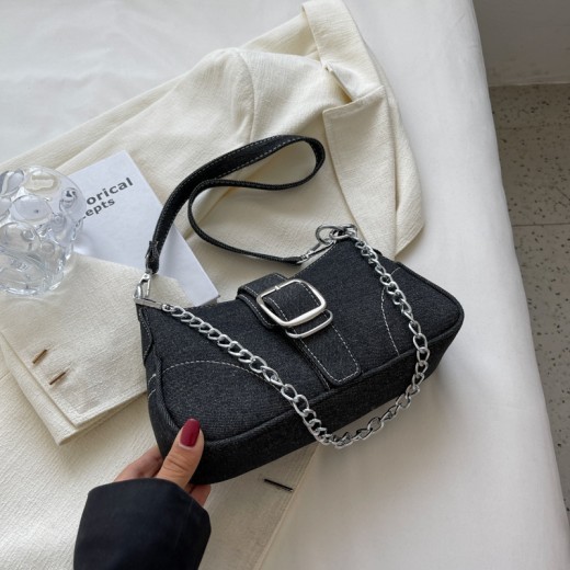 Women's Fashion High-end Canvas Chain Crossbody Bag