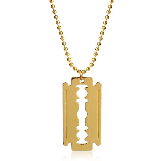Barber Shop Razor Blade Ornament Pendant