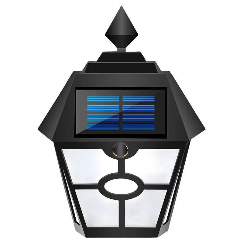 Solar retro hexagonal pane lamp