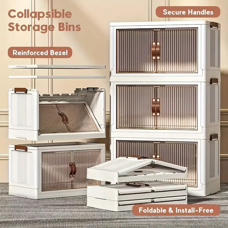 3/4 Layers Big Capacity Folding Storage Box Cabinet - Installation-Free Multi-Layer Plastic Rack
