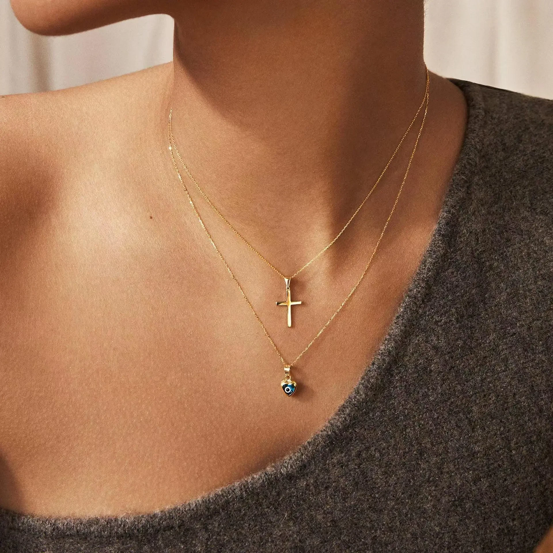 European And American Devil's Eye Zircon Necklace