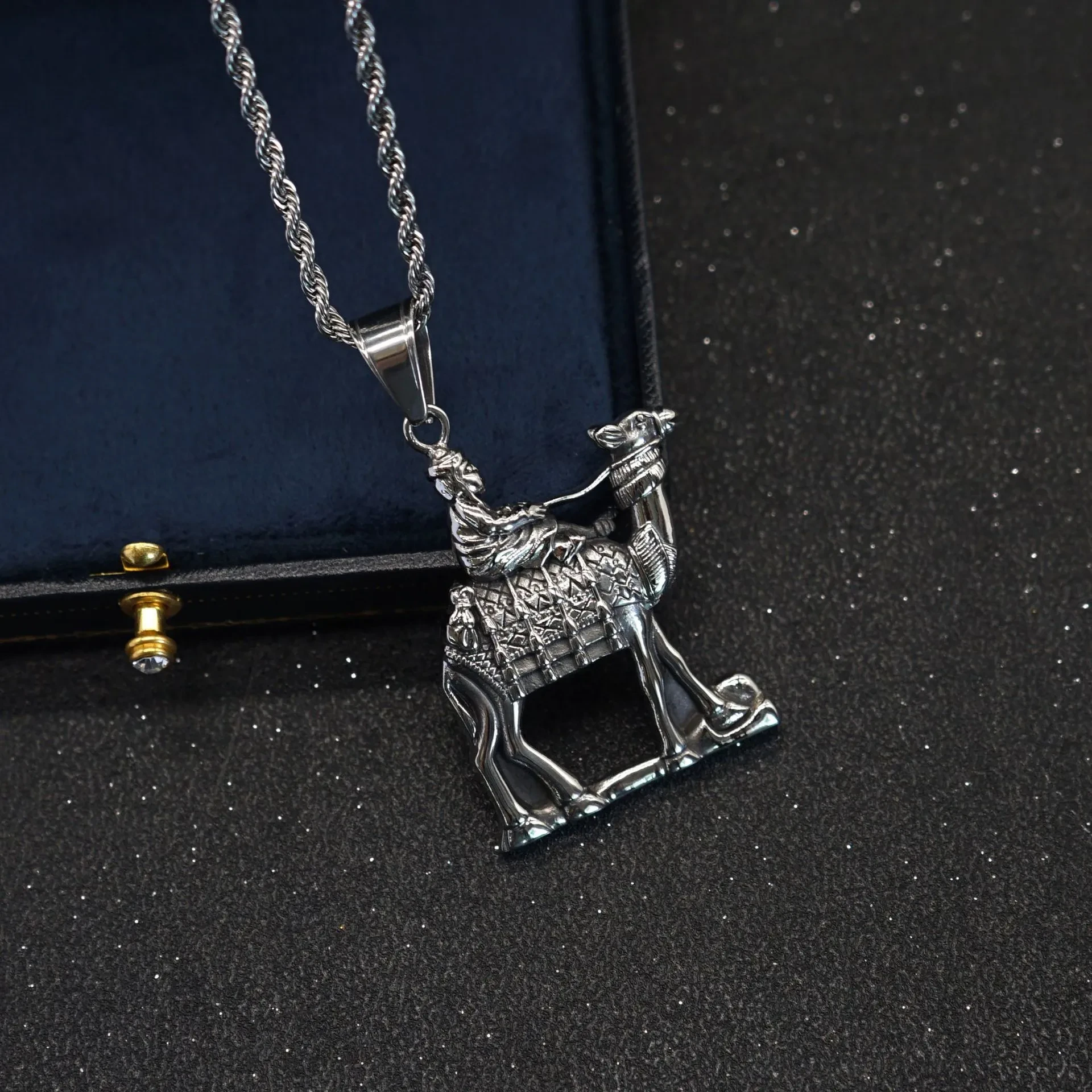 Cavalry Creative Pendant Personality Retro Stainless Steel