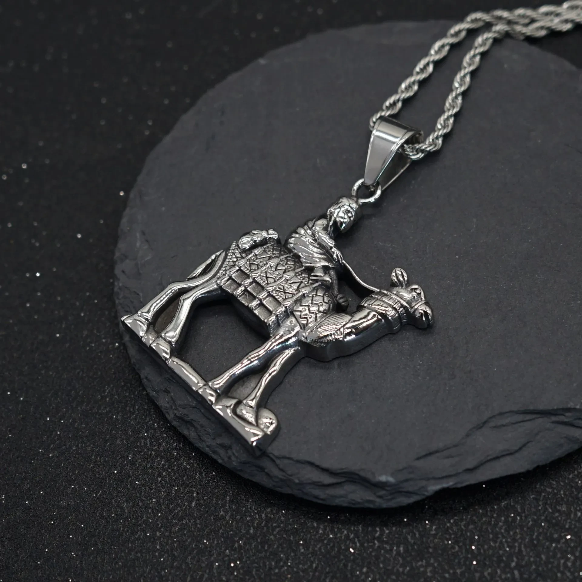 Cavalry Creative Pendant Personality Retro Stainless Steel