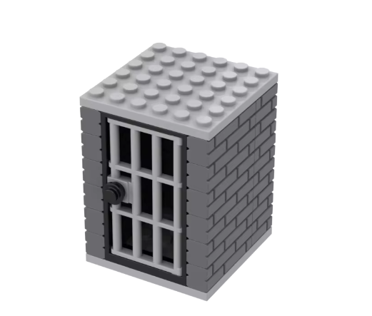 Jail Prison Cell Police Thief Building Blocks Toy Collection Kids Assembly Classic Brick Souvenir Decoration
