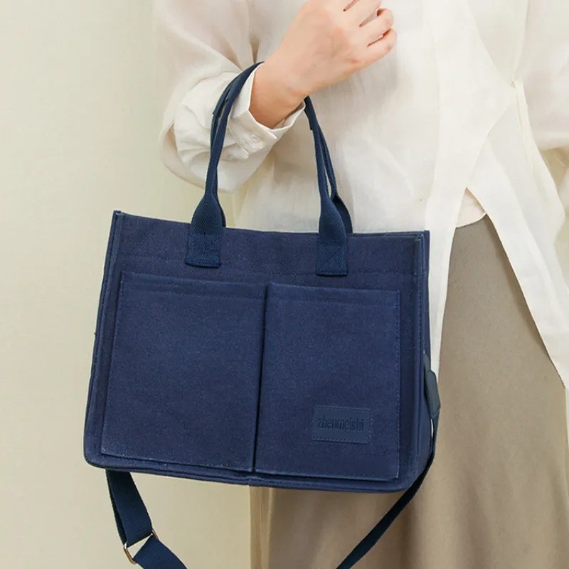 New Canvas Shoulder Bag Women Large Capacity Handbags