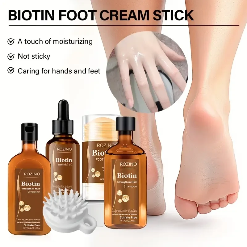 The Best-Selling Biotin Shampoo And Conditioner Combination Set in Autumn And Winter Has Mild Ingredients, Fine Foam Is Easy to Rinse, Gentle Cleansing, Deep Moisturizing, High Moisturizing Effect, Making Hair Softer And More Shiny