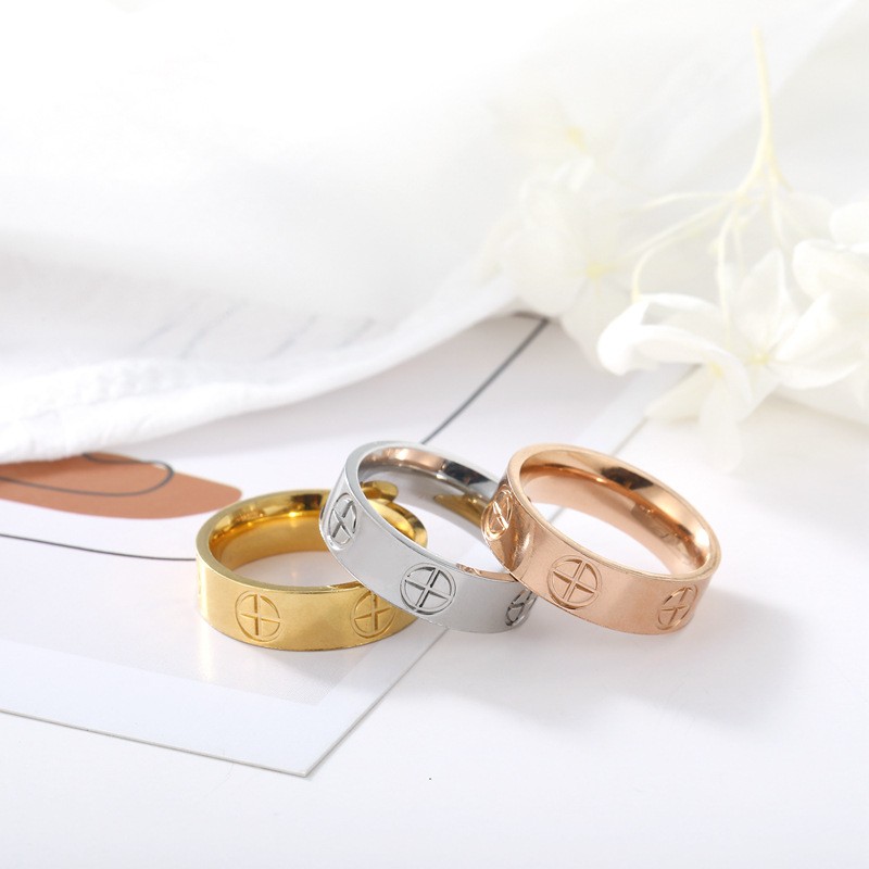 Fashion Classic Cross Stainless Steel Rings