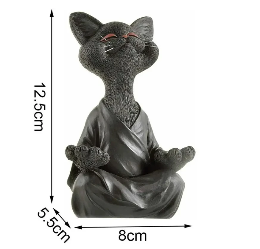 Cat Meditating Cat Crafts Meditation Cat Creative Home Garden Decoration Ornaments