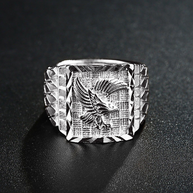 Punkboy Hip Hop Rock Style Gold Plated Domineering Carved Flying Eagle Animal Pattern