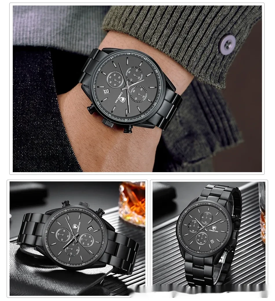 Business Leisure Men's Watch Multi-functional Waterproof Quartz Watch