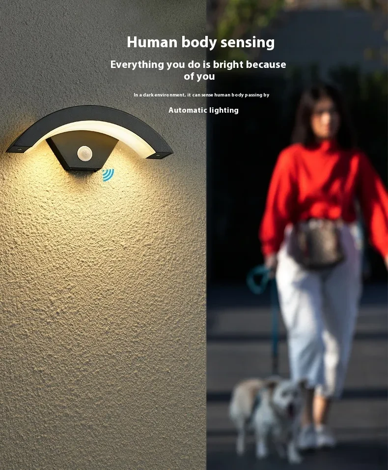 Human Body Induction Outdoor Rain Wall Lamp