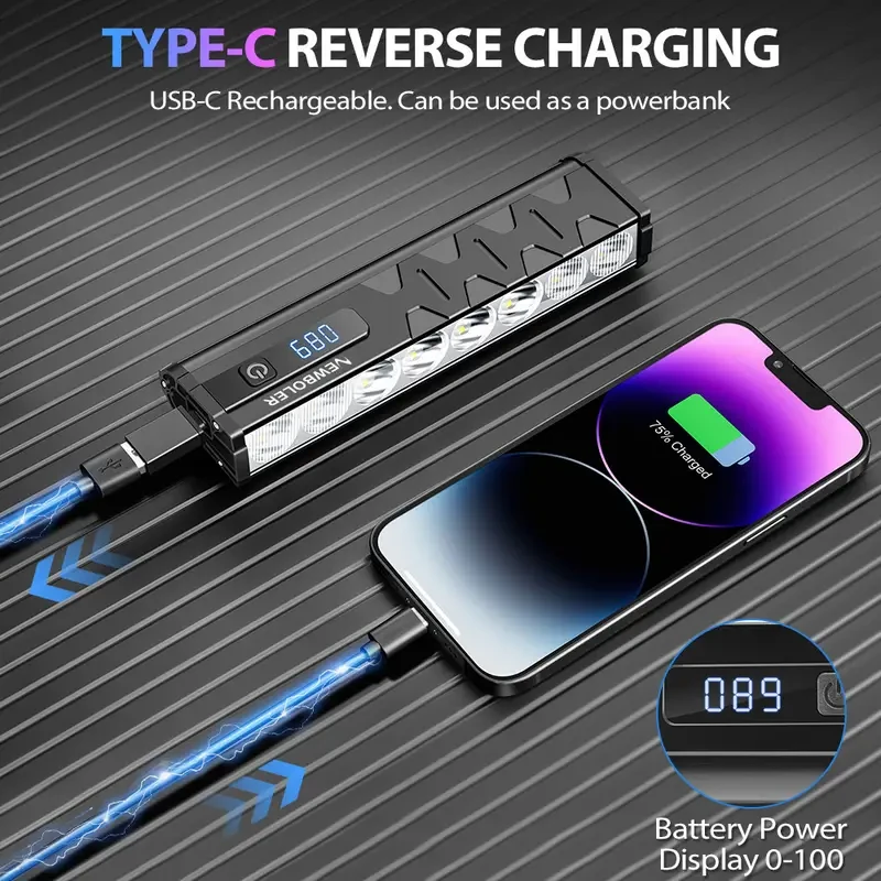 1 Super Bright C-shaped Rechargeable Bike Light