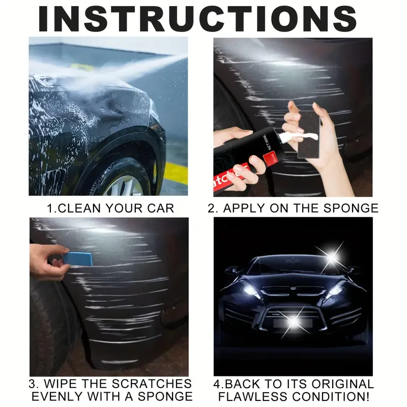 Car Scratch Polishing Paste, Scratch Scratch Mark Removal, Paint Renovation, Touch-up Paint, Scratch Wax, Mark Removal Abrasive
