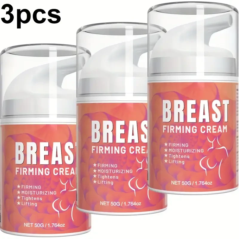 3pcs*50g Breast Firming Cream with Jojoba Oil, Vitamin E, and Honey, Breast Skin Tightening, Lifting & Tightening Breast Skin, Breast Lifting Cream, Moisturizer for Breast Massage Moisturizing Firming Women's Body Skin Care Cream, Firming Breast Skin