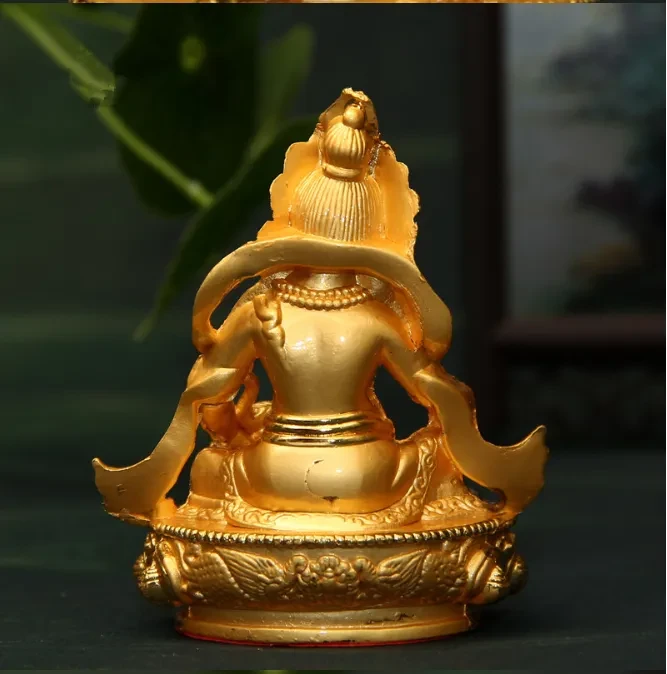 Golden Buddha statue with yellow fortune