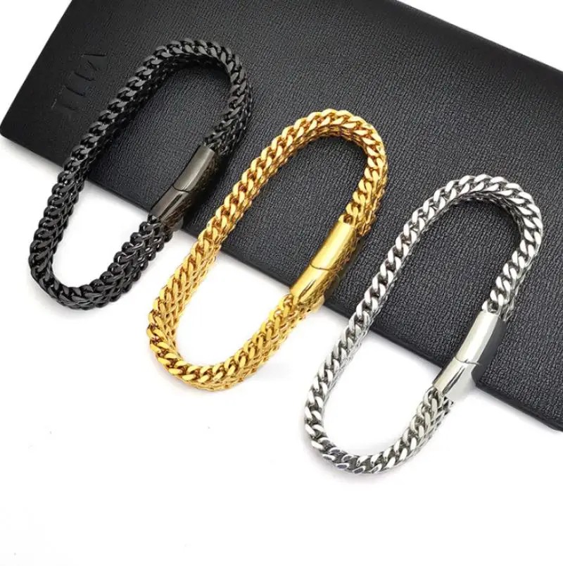 Classic Versatile Silver Color Chain Bracelet