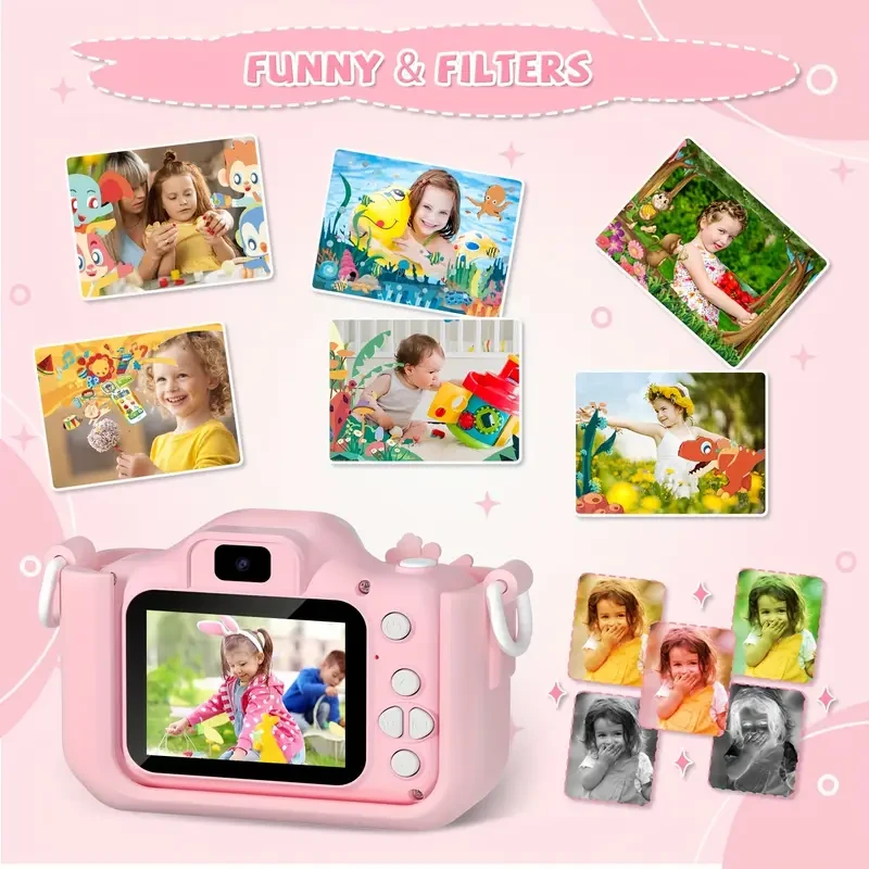 Kids Toy Unicorn HD Camera, Suitable For 3-12 Years Old, Kids, Boys And Girls, Selfie Camera For Kids, Christmas, Halloween, Thanksgiving And Birthday Gifts
