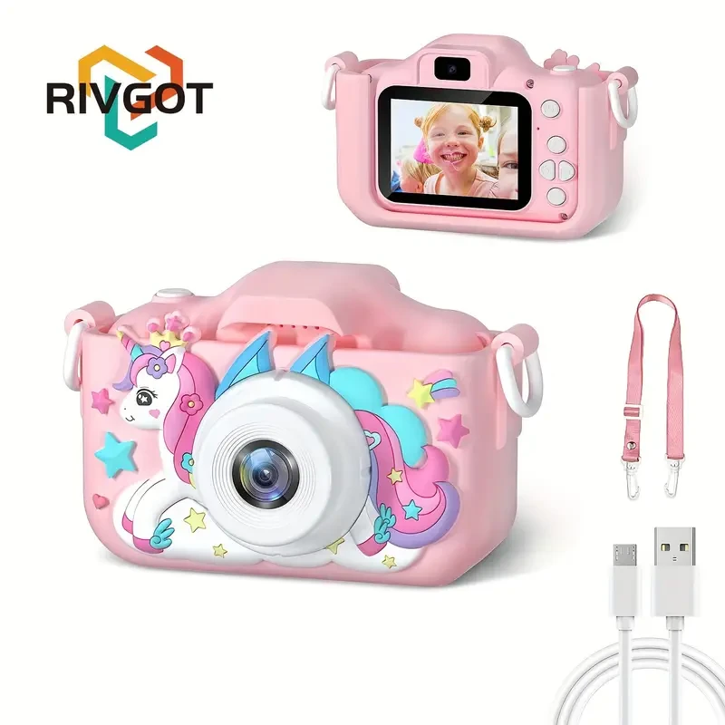 Kids Toy Unicorn HD Camera, Suitable For 3-12 Years Old, Kids, Boys And Girls, Selfie Camera For Kids, Christmas, Halloween, Thanksgiving And Birthday Gifts