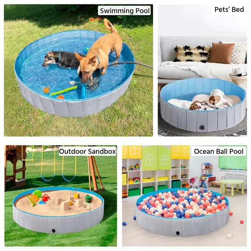 Costoffs Dog Pool - Foldable Portable Pet Bath Tub for Dogs and Cats, XXL