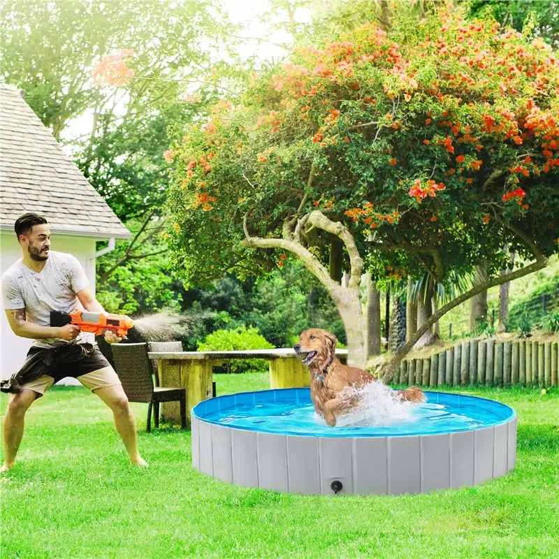 Costoffs Dog Pool - Foldable Portable Pet Bath Tub for Dogs and Cats, XXL