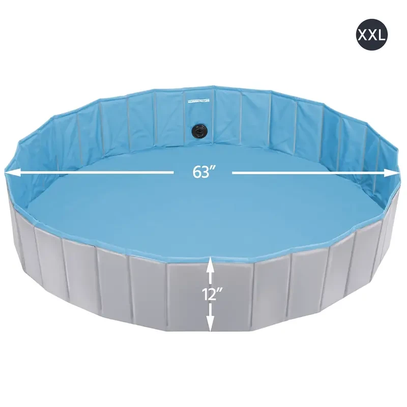 Costoffs Dog Pool - Foldable Portable Pet Bath Tub for Dogs and Cats, XXL