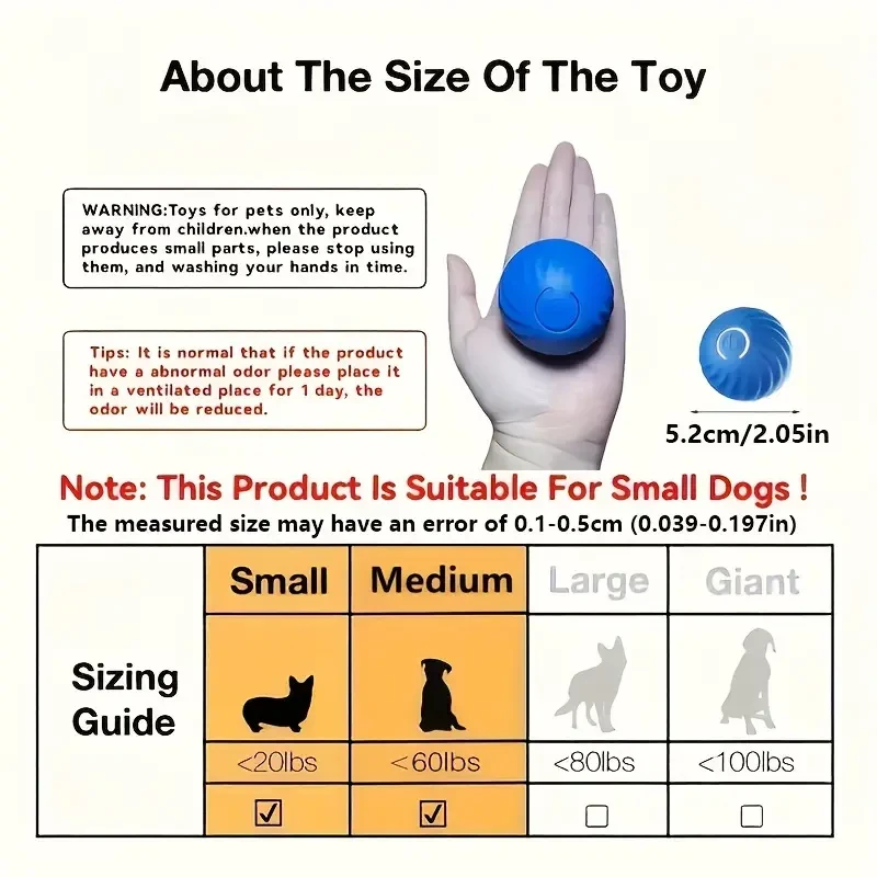 Automatic Rolling Ball Toy - Durable Dog Chew and Pet Grinding Toy