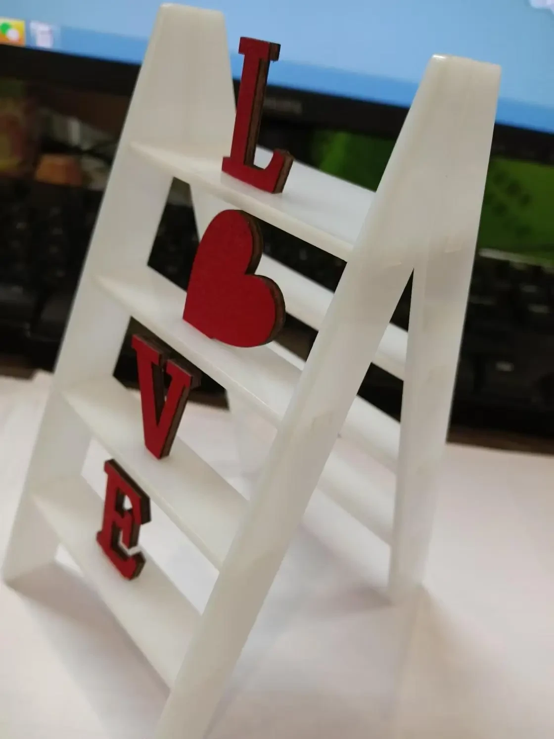 Valentine's Day Wooden Love Ladder Decoration