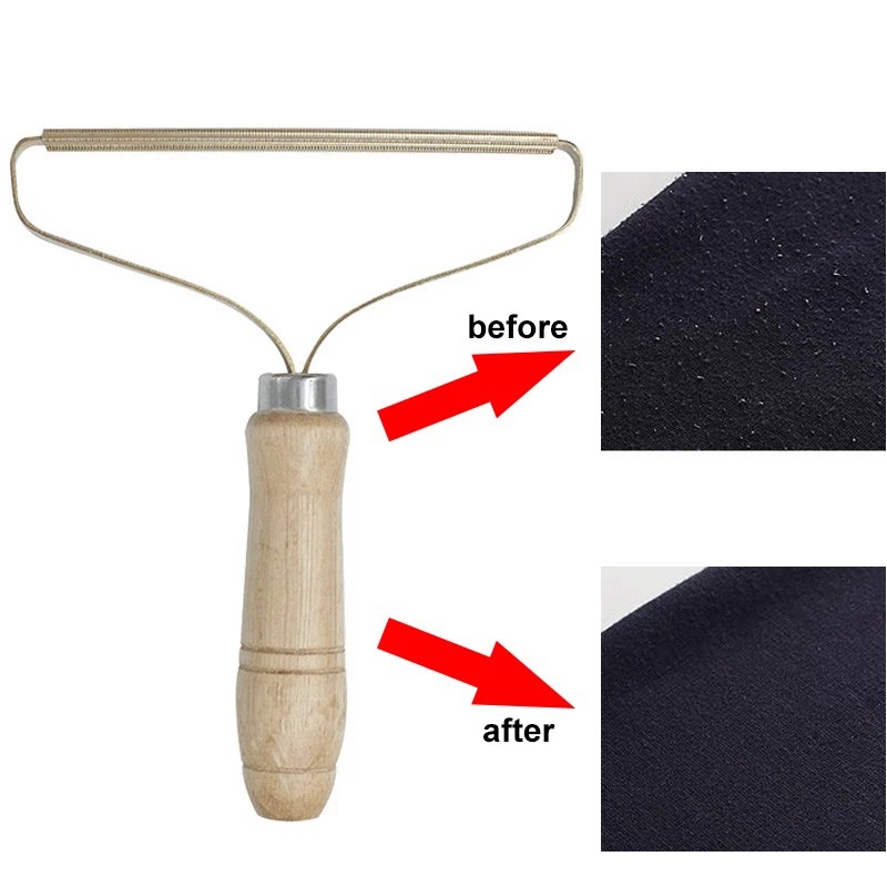 Portable Manual Lint Remover Brush Pet Hair, Fabric Shaver, and Fuzz Cleaner for Sofa, Clothes, and More