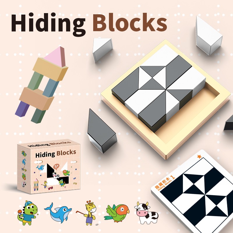 Puzzles Hidden Building Blocks Puzzles Toys