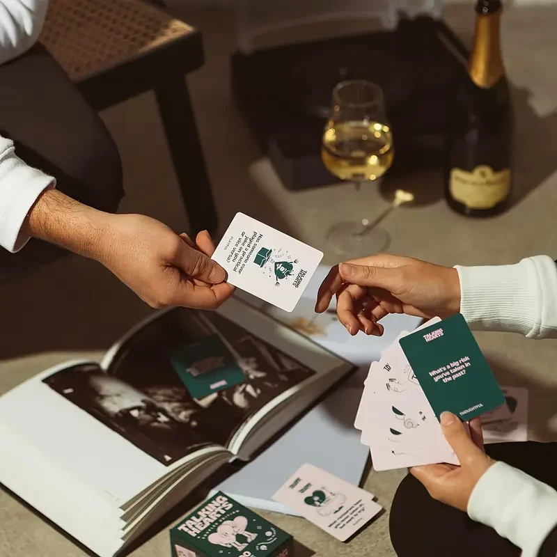 1 Deck Couples Edition Card Game - 200 Thought-Provoking Questions & 2 Wild Cards