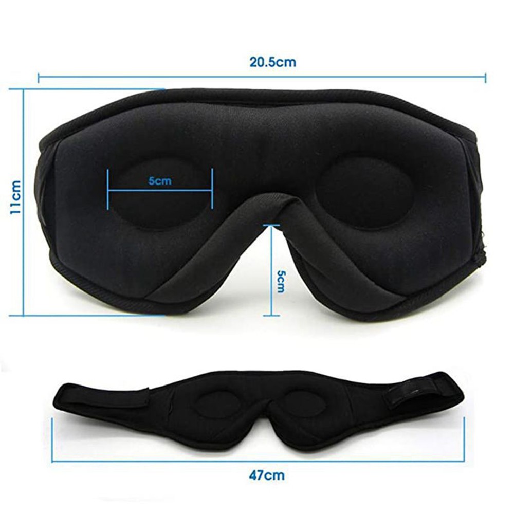Bluetooth 3D Sleep Eye Mask with HD Speakers - Relaxation & Sleep Aid for Travel & Home