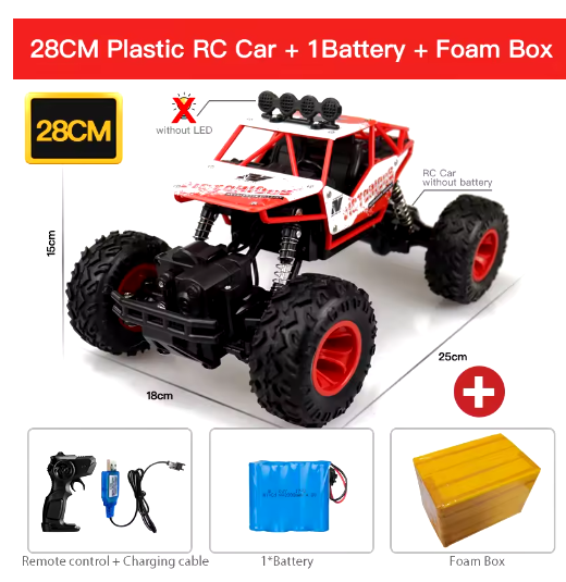 ZWN 1:16 4WD RC Car With Led Lights Radio Remote Control Cars Buggy Off-Road Control Trucks Boys Toys for Children