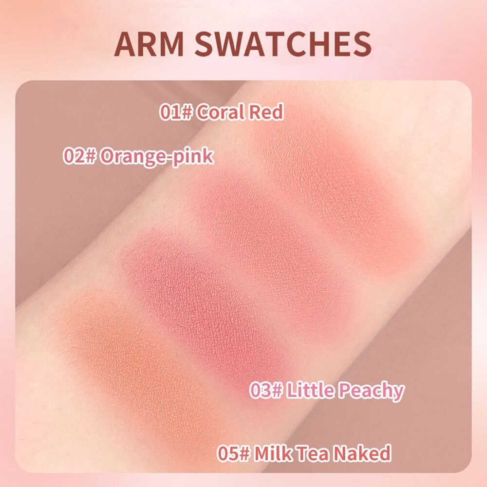 FOMIX Loose Powder Air Cushion Blush - Soft Matte Natural Cheek Colors