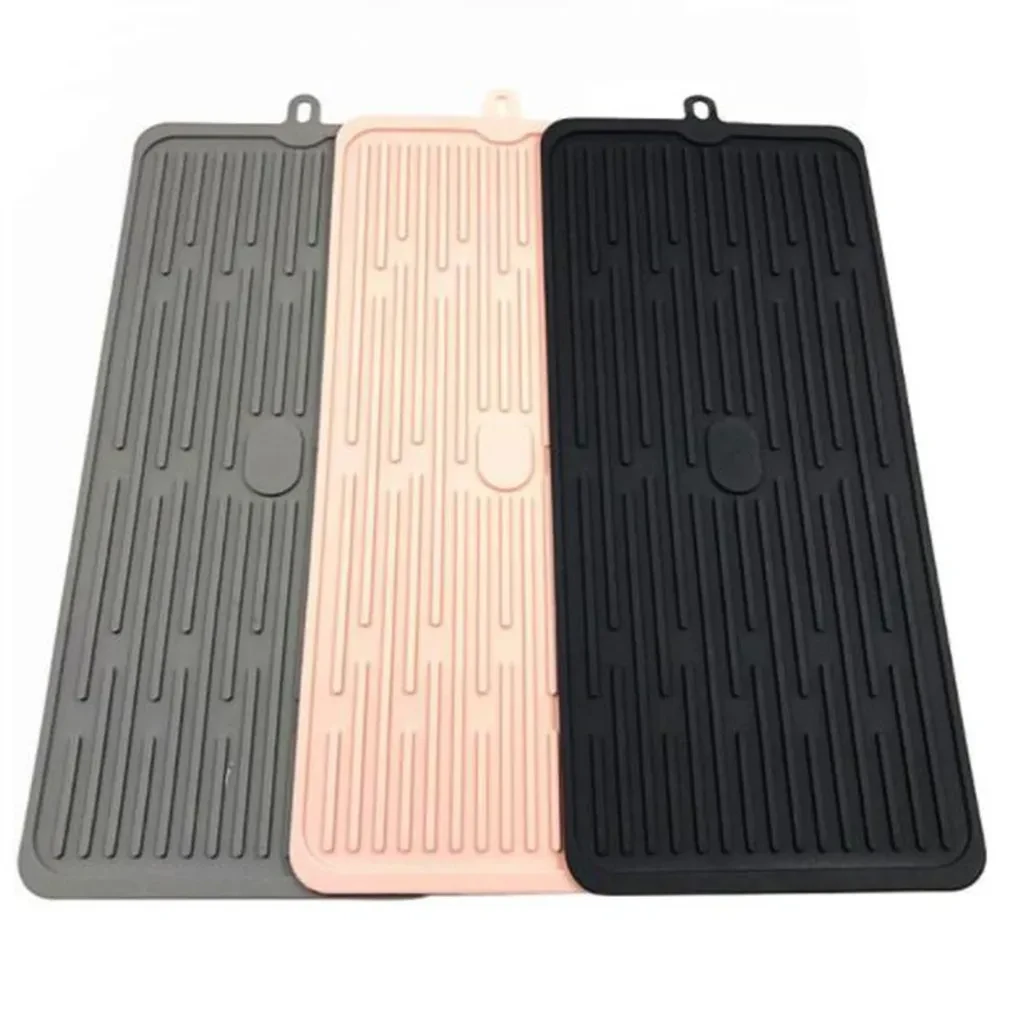 Foldable Silicone Drain Pad Non-slip Drain Drying Flume Draining Mat Non-slip Placemat For Kitchen Accessories