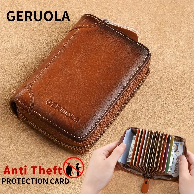 GERUOLA Vintage-Style Genuine Leather Men's Wallet