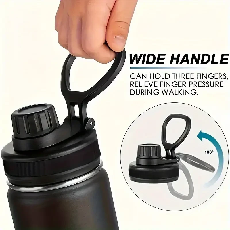 Stainless Steel Insulated Water Bottle with Straw - Leakproof Double-Wall Vacuum Flask