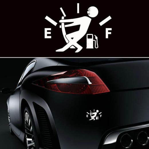 Funny Car Sticker Pull Fuel Tank Pointer Ef Fuel Tank Car Sticker Fuel Tank Vinyl Sticker Decal