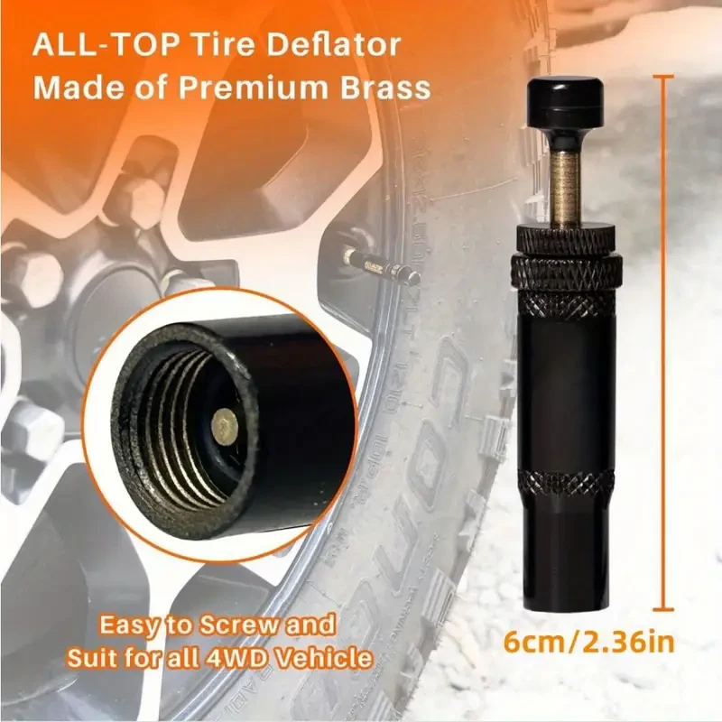 4pcs Adjustable Tire Deflator Valve Kit