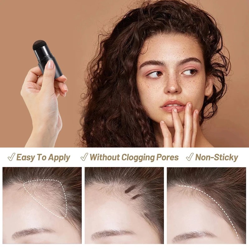 Pro Hairline Enhancer Stick Waterproof, Sweat-Resistant Hair Filling Powder for Thinning Hair