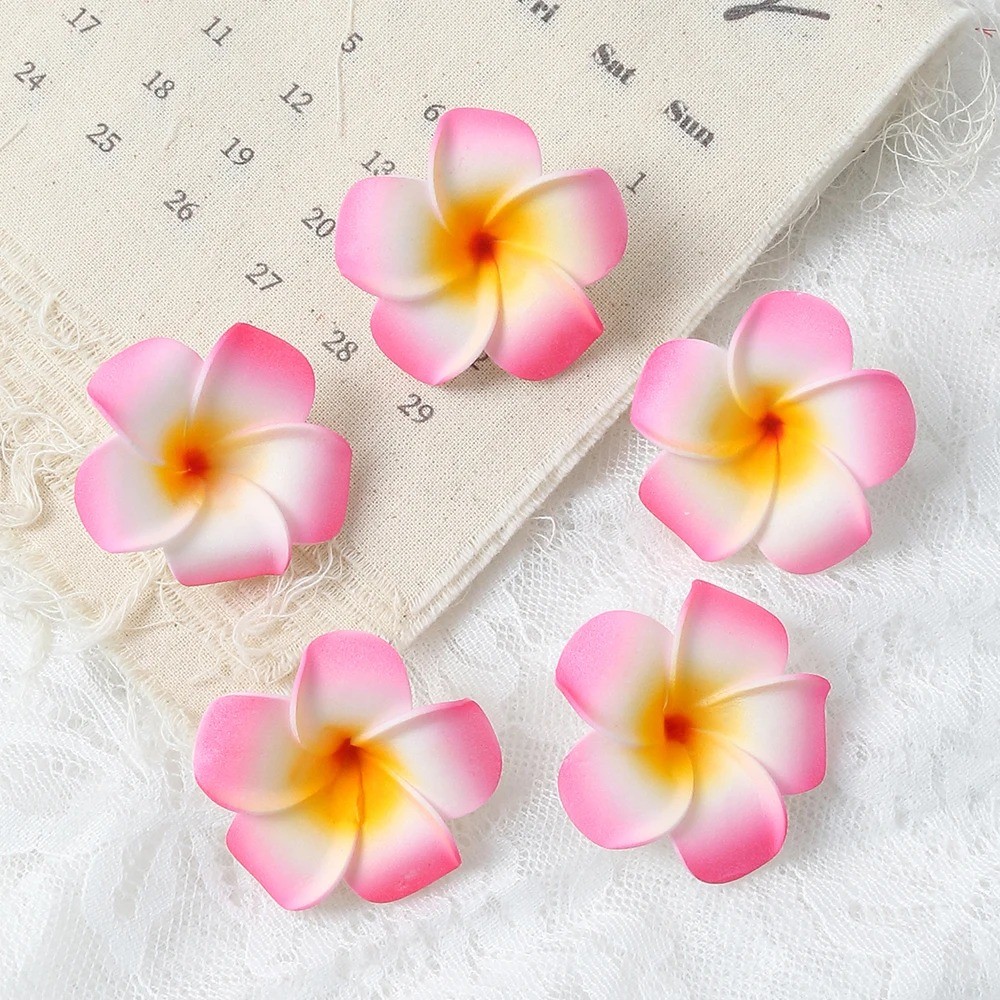 10Pcs Artificial Hawaii PE Foam Flowers 5cm DIY Flower Set