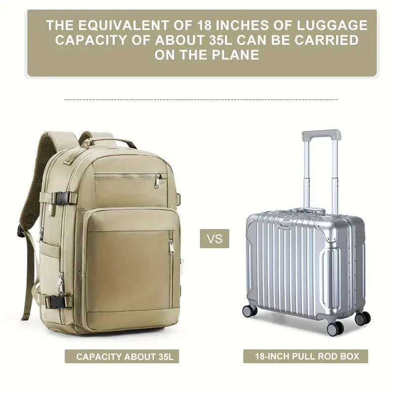 Versatile Luggage Backpack with Shoes Compartment - Urban Hiking, Commuter Laptop, and Fitness Storage Bag