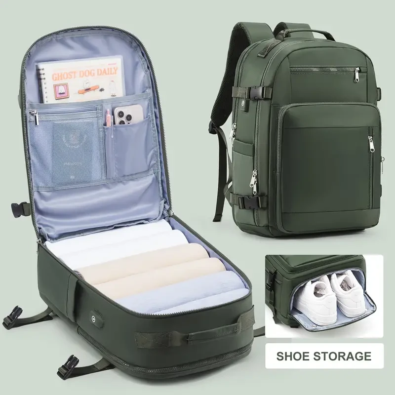 Versatile Luggage Backpack with Shoes Compartment - Urban Hiking, Commuter Laptop, and Fitness Storage Bag