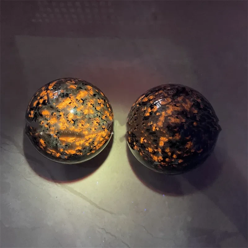 Natural Flame Stone Ball Crystal Rough Polished Home Decoration